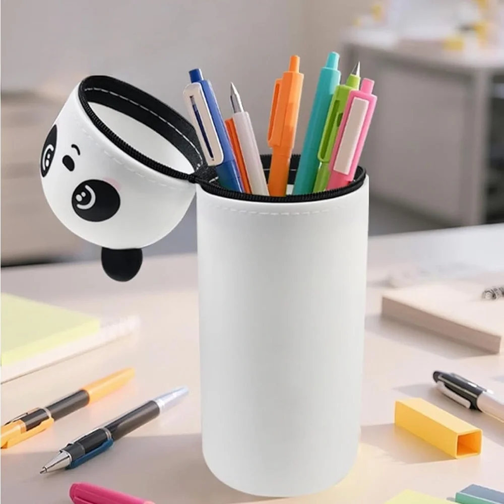 Panda Bear Silicone Pen Case Cute Cartoon Pen Holder